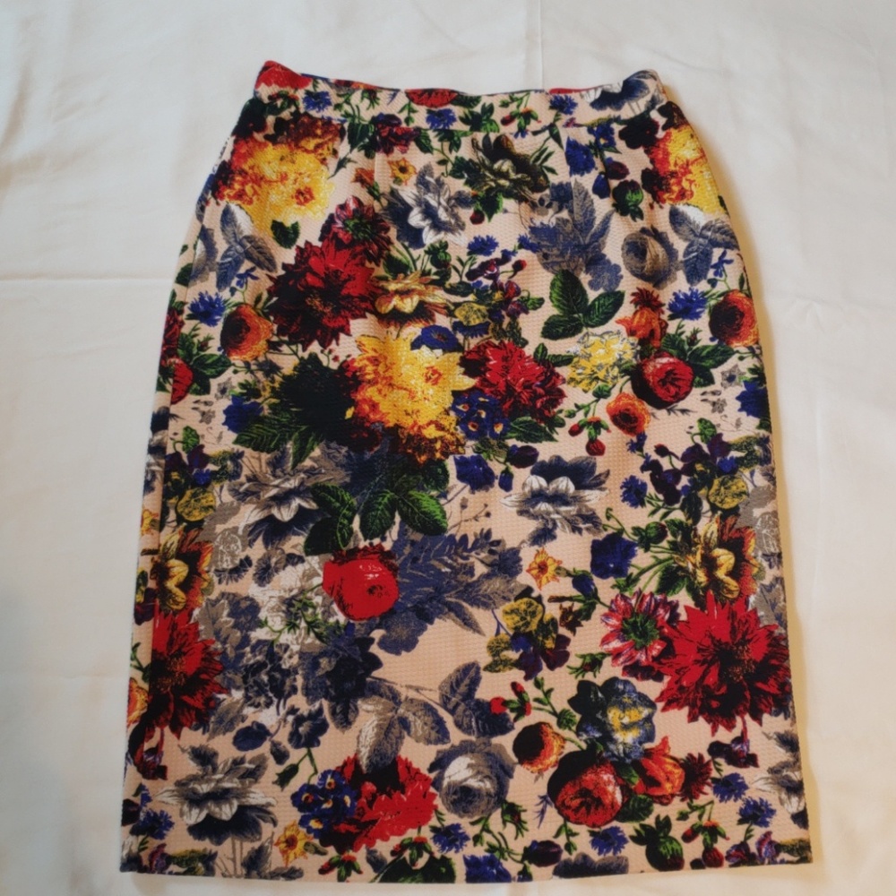 Pixley floral pencil skirt